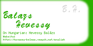 balazs hevessy business card